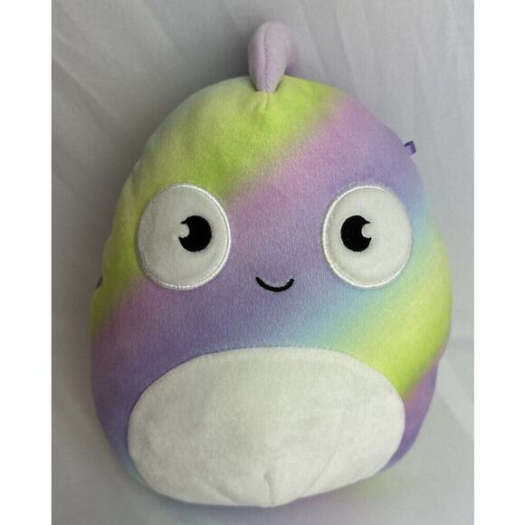 Squishmallows 8” Honeydew the Chameleon Plush Pastel Rainbow Kellytoy 2021 - Picture 1 of 7